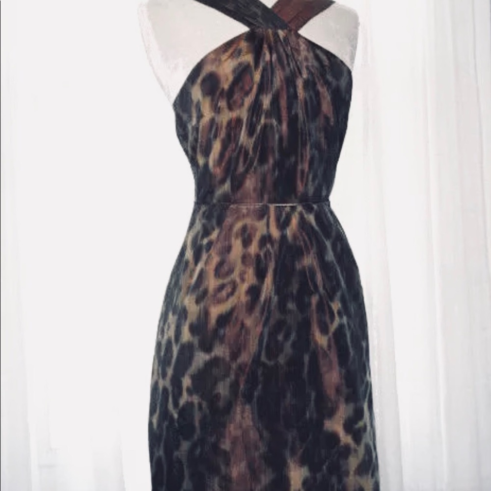 NWT BR Halter Animal Print 4p Dress